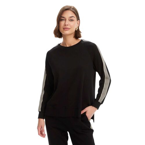 TIRELLI Stripe Sleeve Sweat Top